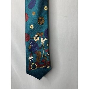 Mens Rare Vintage 90s Goofy Sports Neck Tie Mickey Unlimited Disney Retro Unique